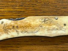 Don Seal Customized Parker-Frost Longhorn Lockback Folding Knife w/Smooth Bone Scales Japan Don Seal Customized Parker-Frost Longhorn Lockback Folding Knife w/Smooth Bone Scales Japan