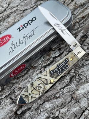 CASE XX ** 2016 NATURAL SMOOTH BONE GREG BOOTH PRESIDENT CEO TEAR DROP COA