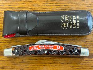Kissing Crane Robert Klaas Limited Ed 140th Anniversary Congress Folding Knife w/Stag Scales Germany