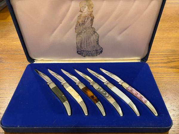 Parker "Sunday Go-To-Meetin' Knives" Limited Edition Matched 6-Toothpick Knife Set Japan SN#656 Parker "Sunday Go-To-Meetin' Knives" Limited Edition Matched 6-Toothpick Knife Set Japan SN#656