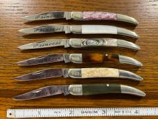 Parker "Sunday Go-To-Meetin' Knives" Limited Edition Matched 6-Toothpick Knife Set Japan SN#656 Parker "Sunday Go-To-Meetin' Knives" Limited Edition Matched 6-Toothpick Knife Set Japan SN#656