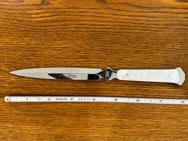 Parker Cut. Co. 8" Dagger w/Mother of Pearl Scales Japan Parker Cut. Co. 8" Dagger w/Mother of Pearl Scales Japan