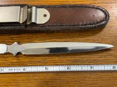 Parker Cut. Co. 8" Dagger w/Mother of Pearl Scales w/Sheath Japan