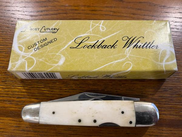 Frost Cutlery 17-024 SB Lockback Whittler Folding Knife w/Smooth Bone Scales Japan Frost Cutlery 17-024 SB Lockback Whittler Folding Knife w/Smooth Bone Scales Japan