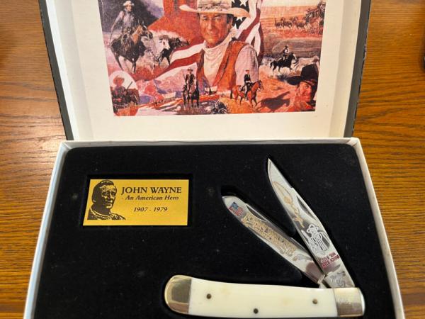 Frost Cutlery Limited Edition John Wayne American Hero 2-Blade Folding Knife SN#081 Germany 