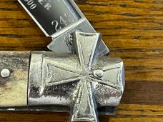Fight'n Rooster Hazard "Shine Hauler" Single Blade Trapper Folding Knife w/Stag Scales SN#243 German Fight'n Rooster Hazard "Shine Hauler" Single Blade Trapper Folding Knife w/Stag Scales SN#243 German