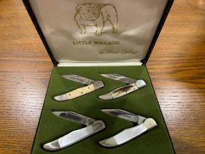 Frost Cutlery "Little Bulldog" Limited Edition Matched 4-Knife Set Japan SN#1114