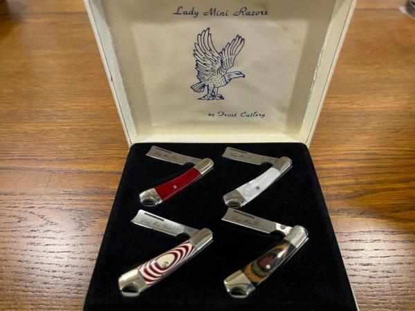 Frost Cutlery "Lady Mini Razors" Limited Edition Matched 4-Razor Set Japan SN#495