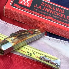 J A Henckels Congress Knife w/ Sweet Stag Handles - NOS in Orig Box