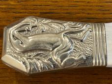 Taylor Brands Hammer Brand HB1 Lockback Folding Knife w/Stag Scales 