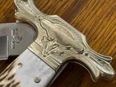 Taylor Brands Hammer Brand HB1 Lockback Folding Knife w/Stag Scales 