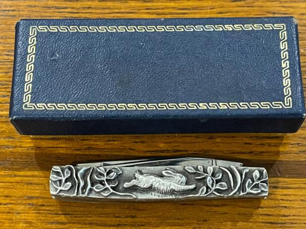 Case XX 1981 Limited Ed Shaw-Leibowitz Pewter Rabbit 2-Blade Folding Knife SN#0265 -- RARE!!!