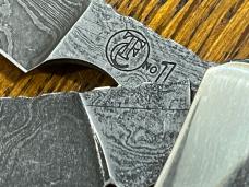 Thompson Center Arms TC No. 1 Trapper w/Damascus Clip Point & Razor Blades & Burled Wood Scales