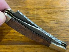 Thompson Center Arms TC No. 1 Trapper w/Damascus Clip Point & Razor Blades & Burled Wood Scales