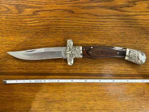 I*XL George Wostenholm "Liberty and Union" Folding Bowie w/Stainless Steel Blade & Ebony Scales 