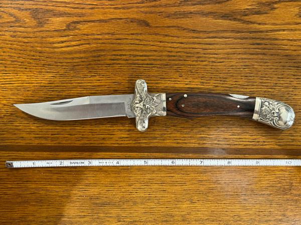 I*XL George Wostenholm "Liberty and Union" Folding Bowie w/Stainless Steel Blade & Ebony Scales 