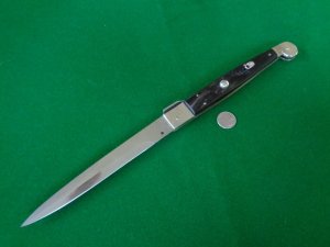 RARE AGA CAMPOLIN 40cm (16") SICILIAN FIGHTING KNIFE PICK LOCK AUTOMATIC UNIQUE "Padlock" LOCK