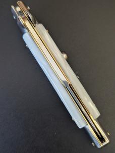 NOS SKM 23CM-9 INCH BAYONET WHITE PEARLEX STILETTO NOS SKM 23CM-9 INCH BAYONET WHITE PEARLEX STILETTO