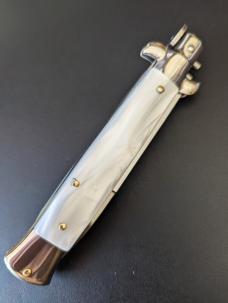 NOS SKM 23CM-9 INCH BAYONET WHITE PEARLEX STILETTO NOS SKM 23CM-9 INCH BAYONET WHITE PEARLEX STILETTO