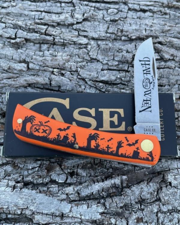 CASE XX ** SFO 2023 HALLOWEEN ORANGE/BLACK SYNTHETIC SOD BUSTER JR