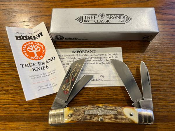 Boker Tree Brand 5464 4-Blade Congress Folding Knife w/Stag Scales Germany
