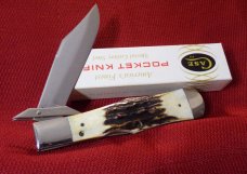 CASE XX 51050L SAB LARGE GENUINE STAG SWINGGUARD LOCKBACK FOLDING HUNTER ( M.O. OR CHECK )1987