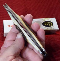 CASE XX 51050L SAB LARGE GENUINE STAG SWINGGUARD LOCKBACK FOLDING HUNTER ( M.O. OR CHECK )1987 CASE XX 51050L SAB LARGE GENUINE STAG SWINGGUARD LOCKBACK FOLDING HUNTER ( M.O. OR CHECK )1987