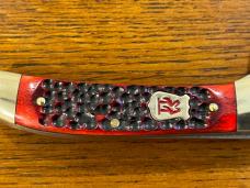 Kissing Crane Robert Klass KC6214RD 2-Blade Trapper Folding Knife w/Red Bone Scales 