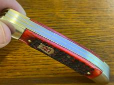 Kissing Crane Robert Klass KC6214RD 2-Blade Trapper Folding Knife w/Red Bone Scales Kissing Crane Robert Klass KC6214RD 2-Blade Trapper Folding Knife w/Red Bone Scales