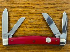Kissing Crane Robert Klaas KC-0017 4-Blade Congress Folding Knife w/Red Delrin Scales Germany Kissing Crane Robert Klaas KC-0017 4-Blade Congress Folding Knife w/Red Delrin Scales Germany