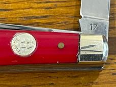 Kissing Crane Robert Klaas KC-0017 4-Blade Congress Folding Knife w/Red Delrin Scales Germany Kissing Crane Robert Klaas KC-0017 4-Blade Congress Folding Knife w/Red Delrin Scales Germany