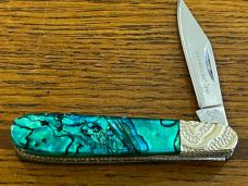 Hen & Rooster Customized 241BLBP Barlow Folding Knife w/Blue Abalone Scales Germany Hen & Rooster Customized 241BLBP Barlow Folding Knife w/Blue Abalone Scales Germany