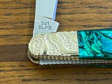 Hen & Rooster Customized 241BLBP Barlow Folding Knife w/Blue Abalone Scales Germany Hen & Rooster Customized 241BLBP Barlow Folding Knife w/Blue Abalone Scales Germany
