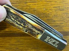 I*XL Wolstenholm 2-Blade Barlow Folding Knife w/Stag Scales England