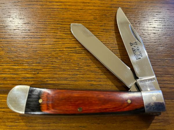 I*XL Wostenholm 2-Blade Trapper Folding Knife w/Wood Scales Japan I*XL Wostenholm 2-Blade Trapper Folding Knife w/Wood Scales Japan