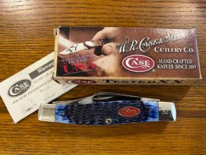 Case XX 10-Dot 2010 6375 SS Ltd Ed Noccalula Knife Collectors Large Stockman w/Jigged Blue Bone Scal