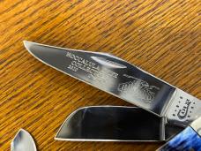 Case XX 10-Dot 2010 6375 SS Ltd Ed Noccalula Knife Collectors Large Stockman w/Jigged Blue Bone Scal