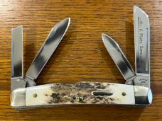 Case XX 54052 SS C. Plattts' Sons Congress Folding Knife w/Jigged Bone Scales 