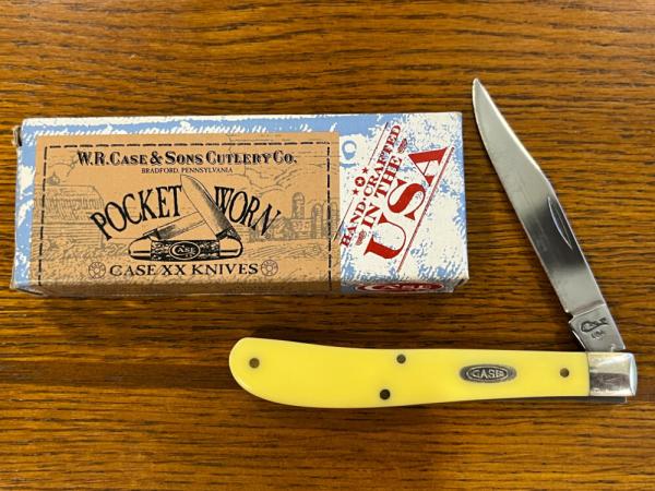 Case XX 3- Dot 30148CV 1997 Slimline Trapper w/Yellow Synthetic Scales Case XX 3- Dot 30148CV 1997 Slimline Trapper w/Yellow Synthetic Scales