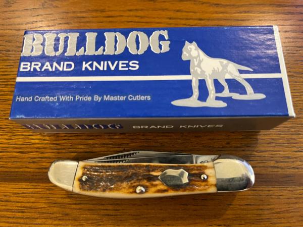 Bulldog 2-Blade Copperhead Folding Knife w/Stag Scales Germany 