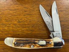 Bulldog 2-Blade Copperhead Folding Knife w/Stag Scales Germany 
