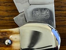 Bulldog 2-Blade Copperhead Folding Knife w/Stag Scales Germany 