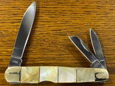Frost Cutlery Ocoee River 574GLP Lockback Wittler Folding Knife w/Gold Lip Pearl Inlaid Handle Frost Cutlery Ocoee River 574GLP Lockback Wittler Folding Knife w/Gold Lip Pearl Inlaid Handle