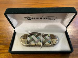 Frost Cutlery Ocoee River Cutlery 2-Blade Sunfish Folding Knife w/Inlaid Mother of Pearl & Abalone H