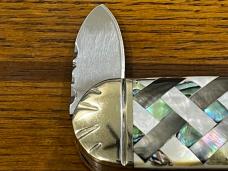 Frost Cutlery Ocoee River Cutlery 2-Blade Sunfish Folding Knife w/Inlaid Mother of Pearl & Abalone H