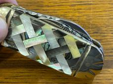 Frost Cutlery Ocoee River Cutlery 2-Blade Sunfish Folding Knife w/Inlaid Mother of Pearl & Abalone H