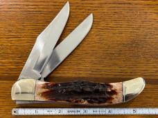 Marbles 5 1/4" 2-Blade Clasp Knife w/Stag Scales Marbles 5 1/4" 2-Blade Clasp Knife w/Stag Scales