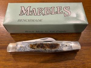 Marbles Benchmade/Tak Fukuta "American Bison" 3-Blade Stockman Folding Knife Japan