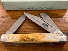 Marbles Benchmade/Tak Fukuta "American Bison" 3-Blade Stockman Folding Knife Japan