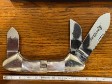 Parker Custom Series "Excalibur" Limited Edition Black Pearl Gunboat Canoe Knife Japan SN#713